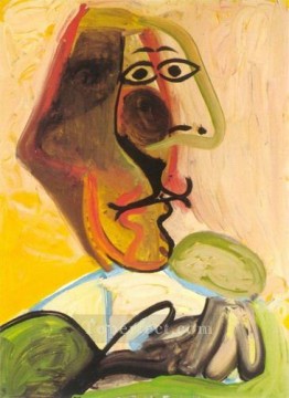 パブロ・ピカソ Painting - 男性の胸像 1971年 パブロ・ピカソ